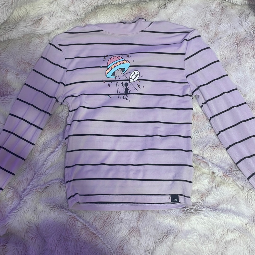 Later Nerds! cropped long sleeve turtle neck
